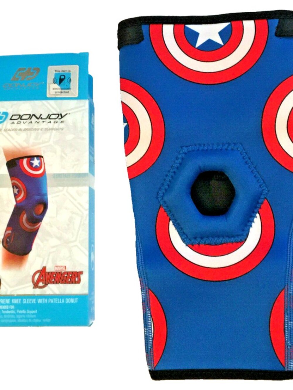 Marvel Avengers Captain America Youth Neoprene Knee Sleeve Patella Donut NEW!